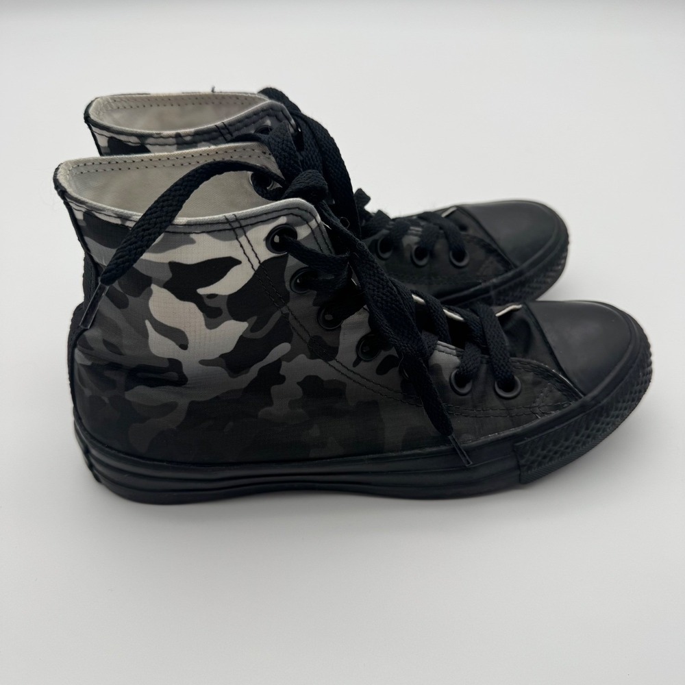 Converse Chuck Taylor High Top Camo Black Grey Sneakers 163240C Womens 7 Men's 5